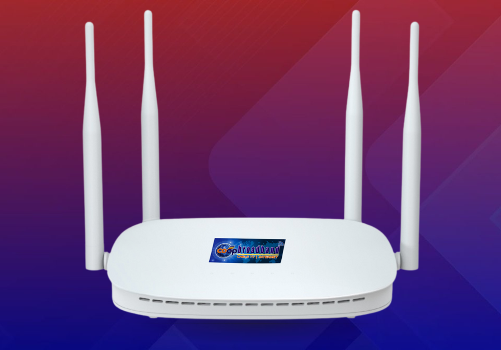A wireless router operates on two frequency bands.